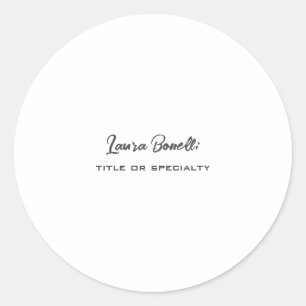Minimalistische Professionele Moderne Ronde Sticker