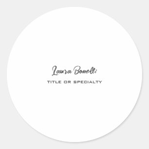 Minimalistische professionele moderne ronde sticker