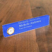 Minimalistische Professionele Moderne Ultramarijn Naambordje (Zijkant)