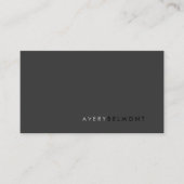 Minimalistische professionele moderne zwarte QR-co Visitekaartje (Voorkant)