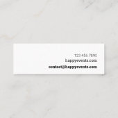 Minimalistische professionele netwerkconsultant mini visitekaartje (Achterkant)