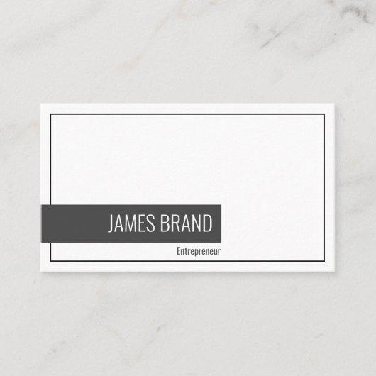 Minimalistische professionele ondernemer visitekaartje (Voorkant)