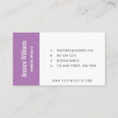 Minimalistische  Professionele Paarse Visitekaartje (Achterkant)