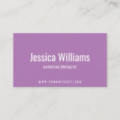 Minimalistische  Professionele Paarse Visitekaartje (Voorkant)