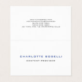 Minimalistische professionele premium linnen tweez visitekaartje (Buitenkant ongevouwen)