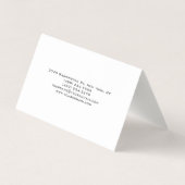 Minimalistische professionele premium linnen tweez visitekaartje (Achterkant)