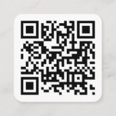 Minimalistische professionele QR-code Modern Wit Informatiekaartje (Achterkant)