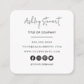 Minimalistische professionele QR-code Modern Wit Informatiekaartje (Voorkant)