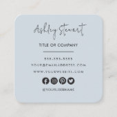 Minimalistische professionele QR-code moderne zach Vierkante Visitekaartje (Voorkant)