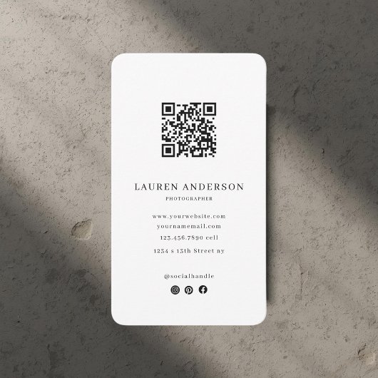 Minimalistische professionele QR-code-netwerken | Visitekaartje