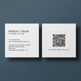 Minimalistische professionele QR-code Vierkante Visitekaartje
