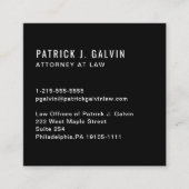 Minimalistische professionele QR-code zwart Vierkante Visitekaartje (Voorkant)