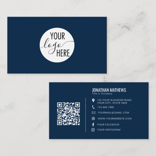 Minimalistische professionele scheepvaartmaatschap visitekaartje (Voorkant / Achterkant)