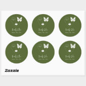 Minimalistische professionele schoonheidssalon Mos Ronde Sticker (Vel)