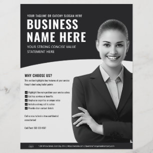 Minimalistische professionele service voor zakelij flyer