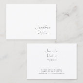 Minimalistische professionele Sjabloon Elegant Mod Visitekaartje (Voorkant / Achterkant)