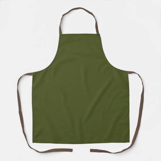 Minimalistische Professionele Solid Army Groene Kl Schort (Voorkant)