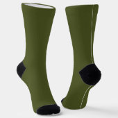 Minimalistische Professionele Solid Army Groene Kl Sokken (Gebogen)