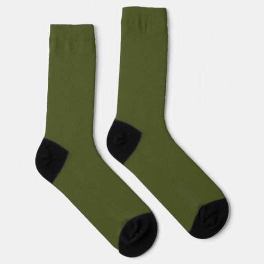 Minimalistische Professionele Solid Army Groene Kl Sokken (Rechts)