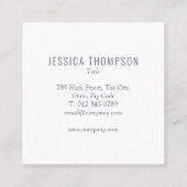 Minimalistische professionele strand steentjes vierkante visitekaartje (Achterkant)