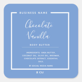 Minimalistische professionele typografie product v vierkante sticker