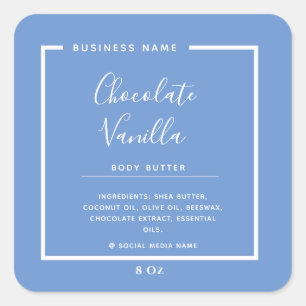 Minimalistische professionele typografie product v vierkante sticker
