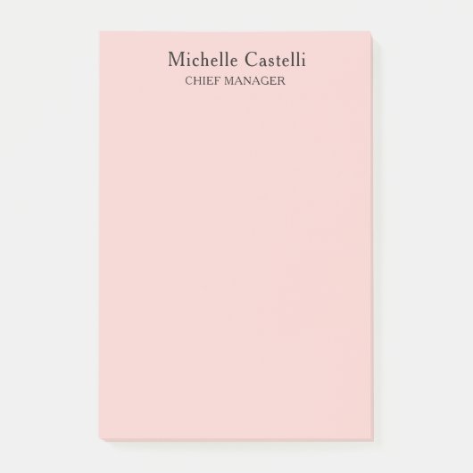 Minimalistische Professionele Unieke Klassieke Pas Post-it® Notes (Voorkant)