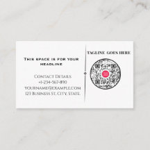 Minimalistische professionele visitekaart met QR-c