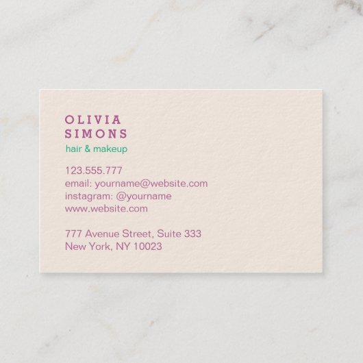 Minimalistische professionele Visitekaartjes (Achterkant)