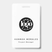 Minimalistische professionele zakelijke aangepaste badge (Back)