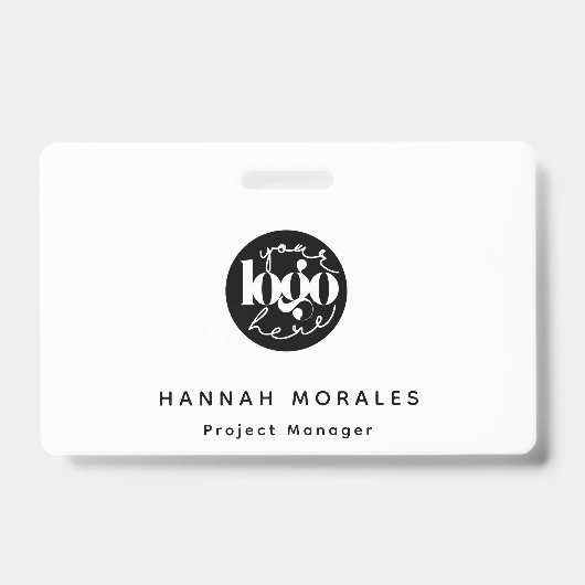 Minimalistische professionele zakelijke aangepaste badge (Front)