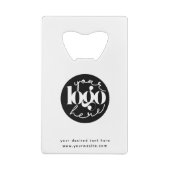 Minimalistische professionele zakelijke aangepaste creditkaart flessenopener (Achterkant)