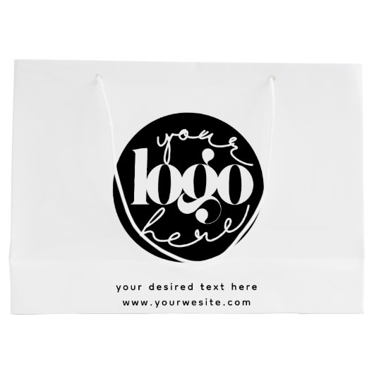 Minimalistische professionele zakelijke aangepaste groot cadeauzakje (Achterkant)