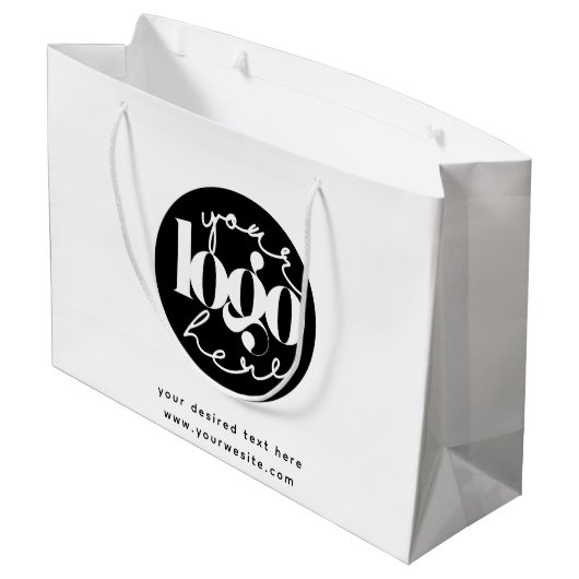 Minimalistische professionele zakelijke aangepaste groot cadeauzakje (Achterkant Gekanteld)