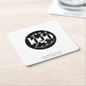 Minimalistische professionele zakelijke aangepaste kartonnen onderzetters (Schuin)