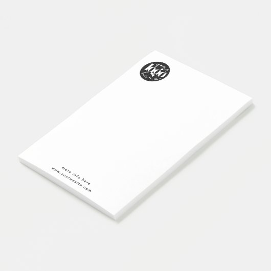 Minimalistische professionele zakelijke aangepaste post-it® notes (Schuin)