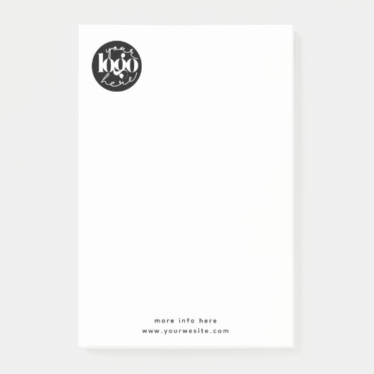 Minimalistische professionele zakelijke aangepaste post-it® notes (Voorkant)