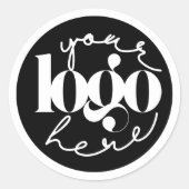 Minimalistische professionele zakelijke aangepaste ronde sticker (Voorkant)