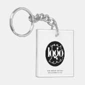 Minimalistische professionele zakelijke aangepaste sleutelhanger (Voorkant Links)