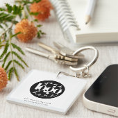 Minimalistische professionele zakelijke aangepaste sleutelhanger (Voorkant Rechts)