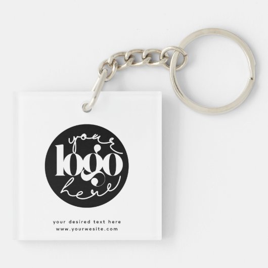 Minimalistische professionele zakelijke aangepaste sleutelhanger (Achterkant)