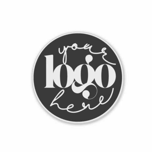 Minimalistische professionele zakelijke aangepaste sticker (Voorkant)