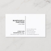 Minimalistische professionele zwart-wit | eenzijdi visitekaartje (Voorkant)