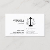 Minimalistische professionele zwart-wit eenzijdig visitekaartje (Voorkant)