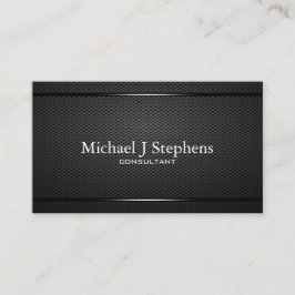 Minimalistische professionele zwarte metalen textu visitekaartje