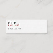 Minimalistische profielkaart voor elk beroep mini visitekaartje (Voorkant)