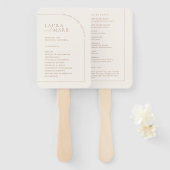 Minimalistische programma's voor rackweddenschappe handwaaier (Voorkant en achterkant)