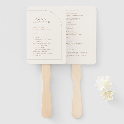 Minimalistische programma's voor rackweddenschappe handwaaier (Voorkant en achterkant)