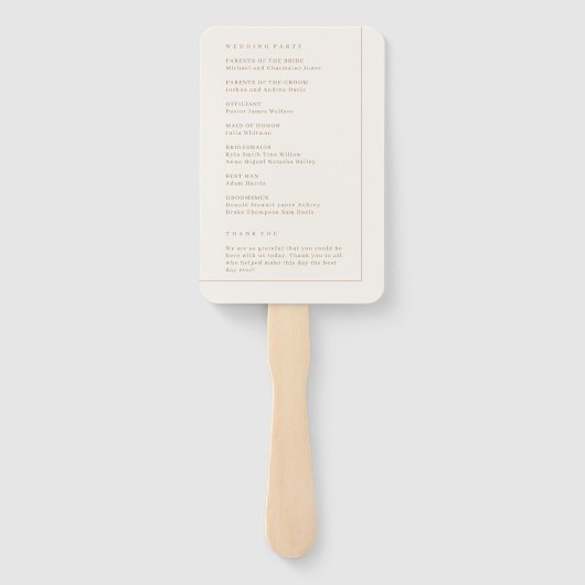 Minimalistische programma's voor rackweddenschappe handwaaier (Achterkant)