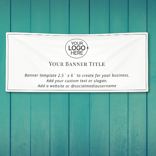 Minimalistische promoties Voeg uw Logo-bedrijf toe Spandoek